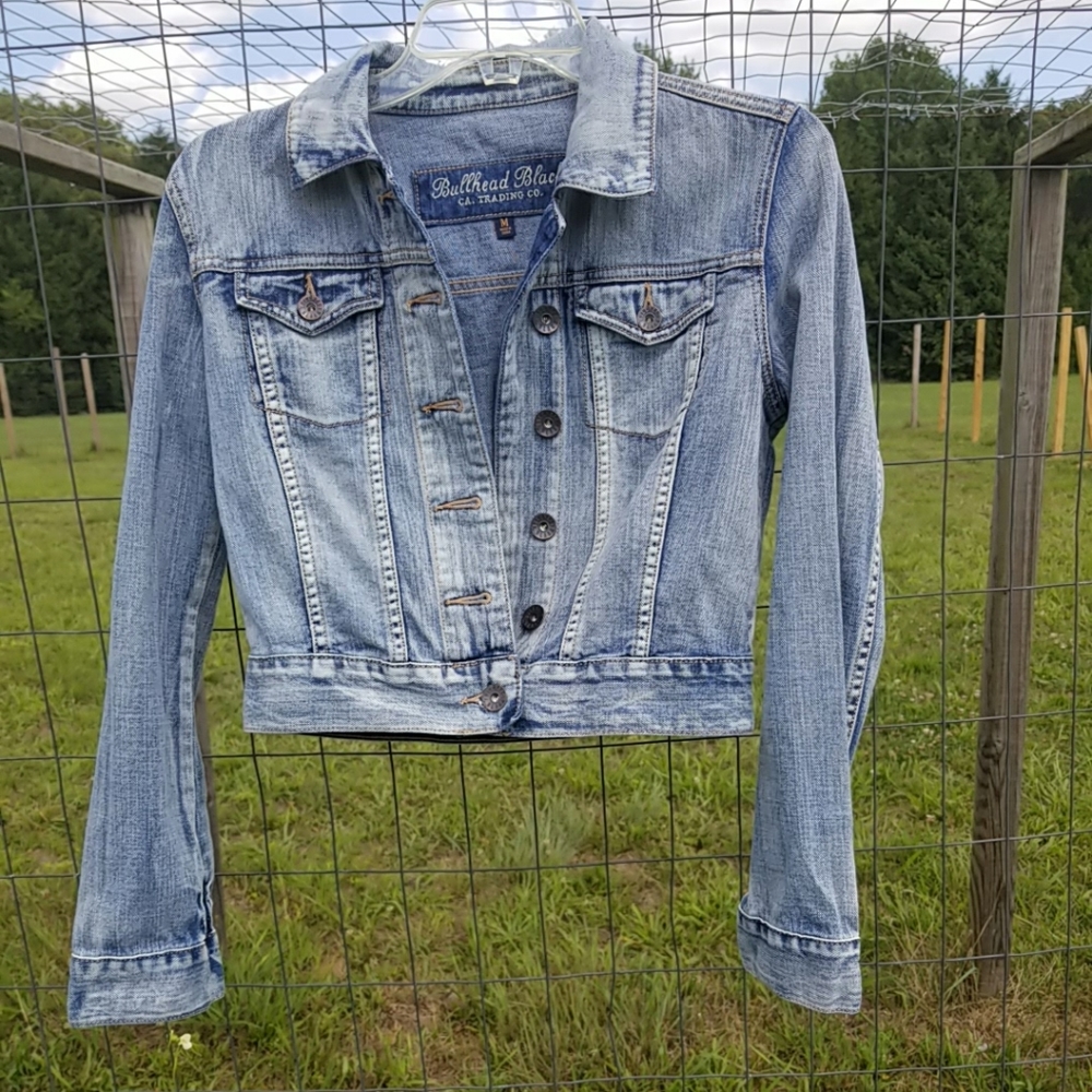 Bullhead Black lightweight denim jacket M